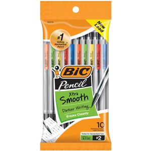 BIC Xtra-Smooth Mechanical Pencils With Erasers Medium Point (0.7mm) 10-Count BIC Xtra-Smooth Mechanical Pencils With Erasers Medium Point (0.7mm) 10-Count