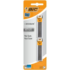 Bic Graphite Leads - 0.5 mm HB 2 Blister Packs of 12 Leads Bic Graphite Leads - 0.5 mm HB 2 Blister Packs of 12 Leads