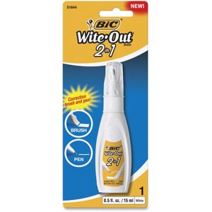 BIC 15ml Bottle Wite-Out 2 in 1 Correction Fluid (BICWOPFP11) White BIC 15ml Bottle Wite-Out 2 in 1 Correction Fluid (BICWOPFP11) White