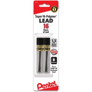 Pentel Super Hi-Polymer Lead Refill (1.3mm) B 8Pcs/Tube 2Pk Red White Pentel Super Hi-Polymer Lead Refill (1.3mm) B 8Pcs/Tube 2Pk Red White