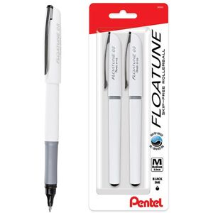 Pentel Floatune Skip-Free Rollerball Pen 0.8mm Medium Line Black Ink 2 Pack Pentel Floatune Skip-Free Rollerball Pen 0.8mm Medium Line Black Ink 2 Pack