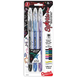 Pentel Sparkle Pop Shimmering Metallic Gel Pen (1.0mm) Bold Line Assorted Irid Pentel Sparkle Pop Shimmering Metallic Gel Pen (1.0mm) Bold Line Assorted Irid