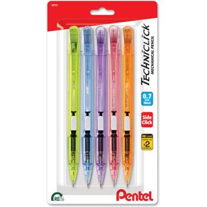 Pentel Techniclick 0.7mm Mechanical Pencil - Pack of 5 Smooth Writing Pencil fo Pentel Techniclick 0.7mm Mechanical Pencil - Pack of 5 Smooth Writing Pencil fo