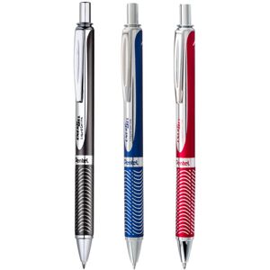 Pentel Energel Alloy Retractable Liquid Gel Pen (0.7mm) Medium Line Black Barr Pentel Energel Alloy Retractable Liquid Gel Pen (0.7mm) Medium Line Black Barr