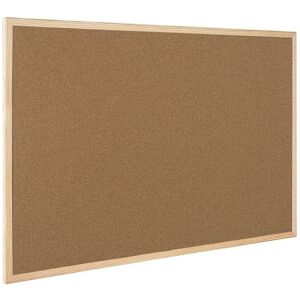 Q-Connect KF03566 Lightweight Cork Noticeboard 400x600mm - Wood Frame, Easy Mounting - Inc Q-Connect KF03566 Lightweight Cork Noticeboard 400x600mm - Wood Frame, Easy Mounting - Inc