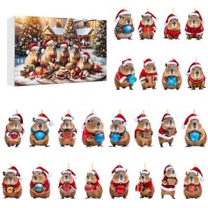 Unbranded (F) 2024 Christmas Acrylic Capybara Pendants, Capybara Advent Calendar,24-Day Co Unbranded (F) 2024 Christmas Acrylic Capybara Pendants, Capybara Advent Calendar,24-Day Co