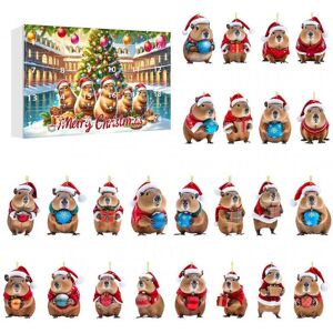 Unbranded (A) 2024 Christmas Acrylic Capybara Pendants, Capybara Advent Calendar,24-Day Co Unbranded (A) 2024 Christmas Acrylic Capybara Pendants, Capybara Advent Calendar,24-Day Co