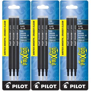 Pilot Gel Ink Refills for FriXion Erasable Gel Ink Pen Fine Point Black Ink 3 Pilot Gel Ink Refills for FriXion Erasable Gel Ink Pen Fine Point Black Ink 3
