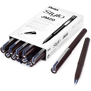 Pentel JM20 Stylo Disposable Fountain Pen ? Navy Blue Ink - Pack of 12 Pentel JM20 Stylo Disposable Fountain Pen ? Navy Blue Ink - Pack of 12
