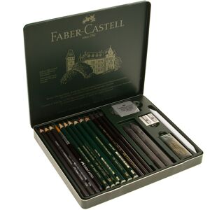 Faber Castell PITT Graphite 19-Piece Medium Tin Professional Quality Set in a Me Faber Castell PITT Graphite 19-Piece Medium Tin Professional Quality Set in a Me