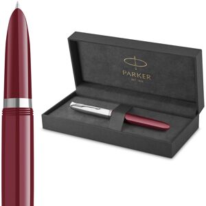 Parker 51 Fountain Pen Burgundy Barrel with Chrome Trim Fine Nib with Black Parker 51 Fountain Pen Burgundy Barrel with Chrome Trim Fine Nib with Black