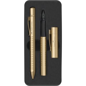 Faber Castell 201522 Grip Edition Set, Fountain Pen Nib M and Ballpoint Pen, Gol Faber Castell 201522 Grip Edition Set, Fountain Pen Nib M and Ballpoint Pen, Gol