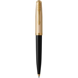 Parker 51 Ballpoint Pen Deluxe Black Barrel with Gold Trim Medium 18k Gold P Parker 51 Ballpoint Pen Deluxe Black Barrel with Gold Trim Medium 18k Gold P