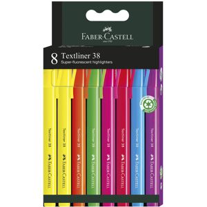 Faber Highlighter 38 Neon Colours Pack of 8 Faber Highlighter 38 Neon Colours Pack of 8