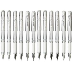 uni-ball Signo Broad Metallic UM-153 Pen - White, Pack of 12 uni-ball Signo Broad Metallic UM-153 Pen - White, Pack of 12