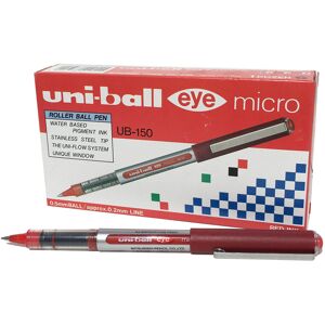 uni-ball UB-150 Eye Micro Rollerball Pens, Red Uni Super Ink, .5mm Nib, Box of 1 uni-ball UB-150 Eye Micro Rollerball Pens, Red Uni Super Ink, .5mm Nib, Box of 1