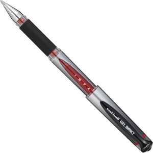 Uni-Ball UM-153S Signo Impact Gel Pens, Red Gel, 1mm Rubber Nib (Pack of 12) Uni-Ball UM-153S Signo Impact Gel Pens, Red Gel, 1mm Rubber Nib (Pack of 12)