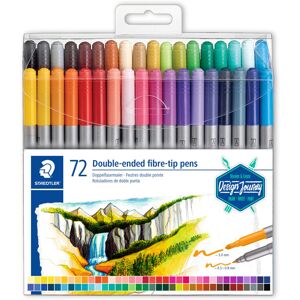 STAEDTLER 3200 TB72 Design Journey Double-Ended Fibre-Tip Pens with Thin & Wide STAEDTLER 3200 TB72 Design Journey Double-Ended Fibre-Tip Pens with Thin & Wide