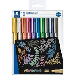 STAEDTLER 8323 TB10 Design Journey Metallic Pen, Assorted Colours, 1-2 mm Line W STAEDTLER 8323 TB10 Design Journey Metallic Pen, Assorted Colours, 1-2 mm Line W
