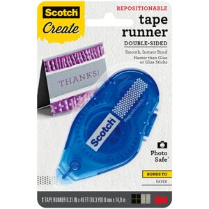 Scotch Repositionable Tape Runner 0.31 in x 49 ft Double Sided Tape Runner for Scotch Repositionable Tape Runner 0.31 in x 49 ft Double Sided Tape Runner for