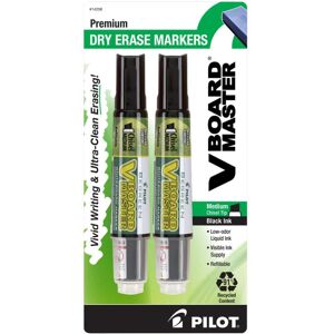 Pilot Vboard Master Chisel Dry Erase Marker - Black Chisel 2Pk BP Pilot Vboard Master Chisel Dry Erase Marker - Black Chisel 2Pk BP