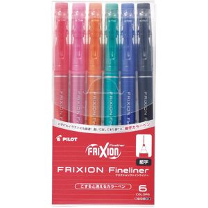 Pilot Frixion Fineliner Erasable Marker Pens Fine Point Assorted 6 Colors Set Pilot Frixion Fineliner Erasable Marker Pens Fine Point Assorted 6 Colors Set