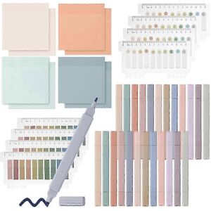 Kikidex (As show, One size) 24 Bible Highlighters,1200 Clear Sticky Notes,Morandi Colore Kikidex (As show, One size) 24 Bible Highlighters,1200 Clear Sticky Notes,Morandi Colore