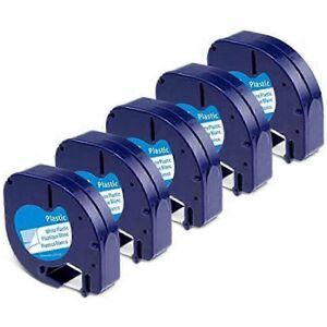 Kikidex (As show, One size) 5-Pack Label Maker Tape compatible with LetraTag Refill Plas Kikidex (As show, One size) 5-Pack Label Maker Tape compatible with LetraTag Refill Plas