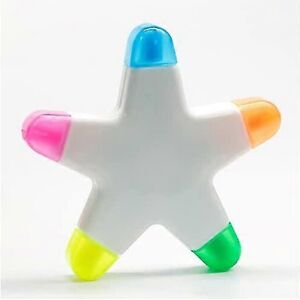 Unbranded (As show, One size) Pack Of 1 Star Highlighters Marker Pen Chisel Tip Novelty Pl Unbranded (As show, One size) Pack Of 1 Star Highlighters Marker Pen Chisel Tip Novelty Pl