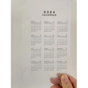 Unbranded (calendar, A5) 2024Colored A5 A6 Loose Leaf Notebook Refill Spiral Binder Inner Unbranded (calendar, A5) 2024Colored A5 A6 Loose Leaf Notebook Refill Spiral Binder Inner