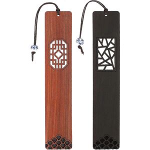 Unbranded (As show, One size) Set of 2 Wooden Bookmarks for Book Lovers, Handmade Hollow N Unbranded (As show, One size) Set of 2 Wooden Bookmarks for Book Lovers, Handmade Hollow N