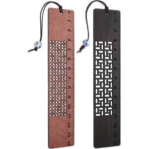 Unbranded (As show, One size) 2 pieces handmade wooden bookmark natural wooden hollow craf Unbranded (As show, One size) 2 pieces handmade wooden bookmark natural wooden hollow craf