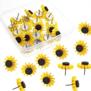 Unbranded (As show, One size) 40pcs Sunflower Decorative Cork Board Push Pins for Photos D Unbranded (As show, One size) 40pcs Sunflower Decorative Cork Board Push Pins for Photos D