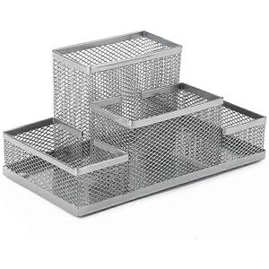 Unbranded (As show, One size) Multifunctional Metal Desk Organizer Pencil Holder with Mesh Unbranded (As show, One size) Multifunctional Metal Desk Organizer Pencil Holder with Mesh