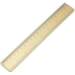 Unbranded (As show, One size) Classic Brass Metal Ruler, 8 inches with Metric Measurements Unbranded (As show, One size) Classic Brass Metal Ruler, 8 inches with Metric Measurements