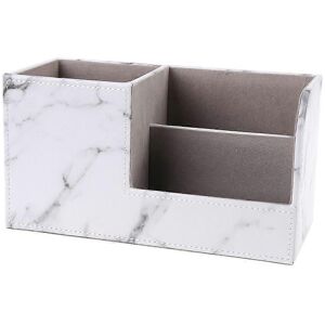 Unbranded (As show, One size) Multi-function Marble Leather Desk Stationery Organizer Pen Unbranded (As show, One size) Multi-function Marble Leather Desk Stationery Organizer Pen