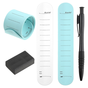 Saudism Wearable Notepad, Silicone Memo Wristband with Ruler, Nurse Reminder Erasable Wr Saudism Wearable Notepad, Silicone Memo Wristband with Ruler, Nurse Reminder Erasable Wr
