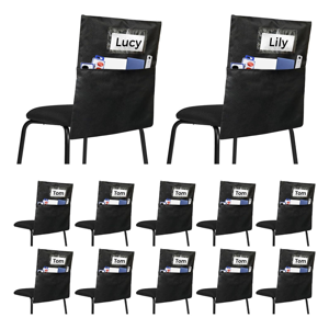 Saudism 12 Pack Chair Pockets for Classrooms -Seat Sacks Organizer K-2 Students, Fabric Saudism 12 Pack Chair Pockets for Classrooms -Seat Sacks Organizer K-2 Students, Fabric
