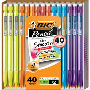 BIC Xtra-Smooth Mechanical Pencils with Erasers (MPCE40-BLK) Bright Edition Med BIC Xtra-Smooth Mechanical Pencils with Erasers (MPCE40-BLK) Bright Edition Med