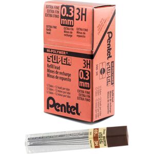 Pentel Super Hi-Polymer Lead 0.3mm Extra Fine 3H 12 pcs/Tube Box of 12 (300 Pentel Super Hi-Polymer Lead 0.3mm Extra Fine 3H 12 pcs/Tube Box of 12 (300