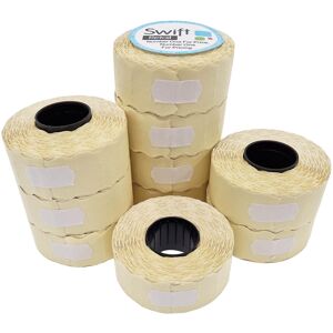 Swift 26 x 12 mm Price Gun Labels White 10 Rolls 10,000 Stickers Pricemarking Ta Swift 26 x 12 mm Price Gun Labels White 10 Rolls 10,000 Stickers Pricemarking Ta