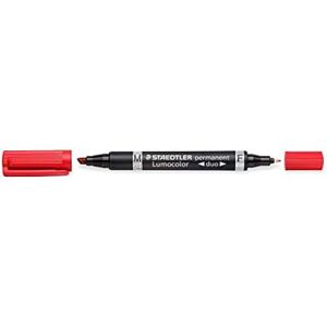 Permanent markers - STAEDTLER - Lumocolor Duo - Red - Pack of 10 - Fine tip 1.5 Permanent markers - STAEDTLER - Lumocolor Duo - Red - Pack of 10 - Fine tip 1.5