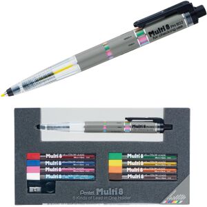 Pentel Pencil Lead Holder and Lead Set, Multi 8 Set (PH802ST) Pentel Pencil Lead Holder and Lead Set, Multi 8 Set (PH802ST)