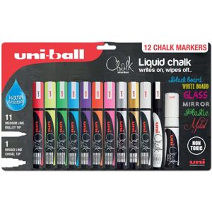 uni-ball Liquid Chalk Pens. Multi-Purpose Wipeable and Erasable Coloured Markers uni-ball Liquid Chalk Pens. Multi-Purpose Wipeable and Erasable Coloured Markers