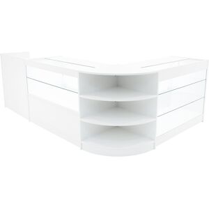 MonsterShop (2 x 1200mm W Counters & 2 x 600mm W Corner Unit - White) Shop Counter Set Theia MonsterShop (2 x 1200mm W Counters & 2 x 600mm W Corner Unit - White) Shop Counter Set Theia