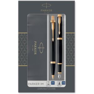 Parker IM Duo Gift Set with Ballpoint Pen & Fountain Pen Gloss Black with Gold Parker IM Duo Gift Set with Ballpoint Pen & Fountain Pen Gloss Black with Gold