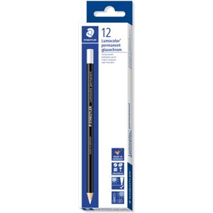Staedtler 108 20-0 Lumocolor Glasochrom Permanent Dry-Marker Pencil - White (Box Staedtler 108 20-0 Lumocolor Glasochrom Permanent Dry-Marker Pencil - White (Box