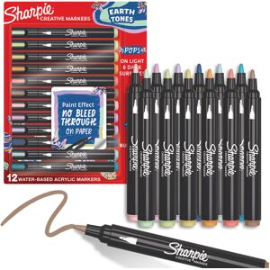 Sharpie Creative Marker Acrylic Paint Pens Earth Tones Water-Based Paint Mar Sharpie Creative Marker Acrylic Paint Pens Earth Tones Water-Based Paint Mar