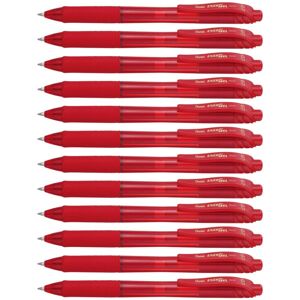 Pentel Energel-BL107-BX Tip Retractable Pen, 0.7 mm - Red (Pack of 12) Pentel Energel-BL107-BX Tip Retractable Pen, 0.7 mm - Red (Pack of 12)