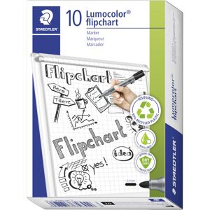 STAEDTLER 356-9 Lumocolor Flipchart Markers - Black (Box of 10) STAEDTLER 356-9 Lumocolor Flipchart Markers - Black (Box of 10)